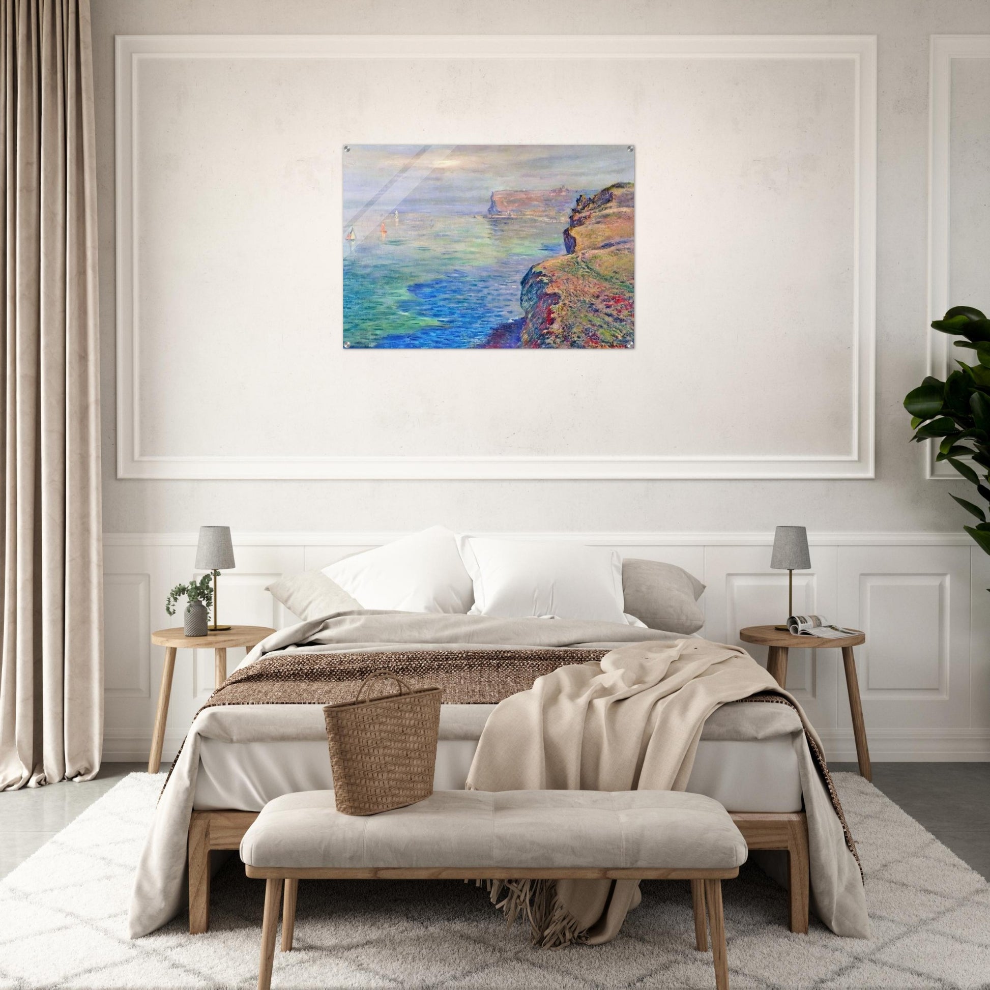 Cliff at Grainval near Fecamp - claude monet Acrylic Print - 70x100 cm / 28x40″ inches