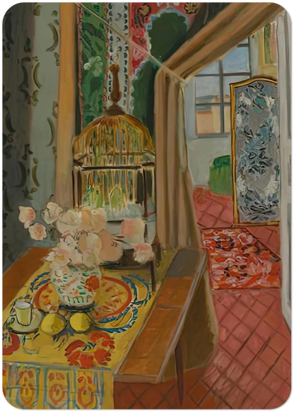 INTERIOR FLOWERS AND PARAKEETS 1924 By Henri Matisse Pack of 10 Post Cards | Henri Matisse Post Cards | A6 (10.5 x 14.8 cm) - 4.1 x 5.8 inches