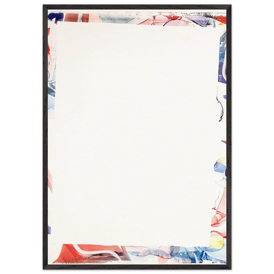 Untitled  SFM66-03  - Sam Francis 70x100 cm / 28x40 inches Framed Art Print – Black Wooden Frame