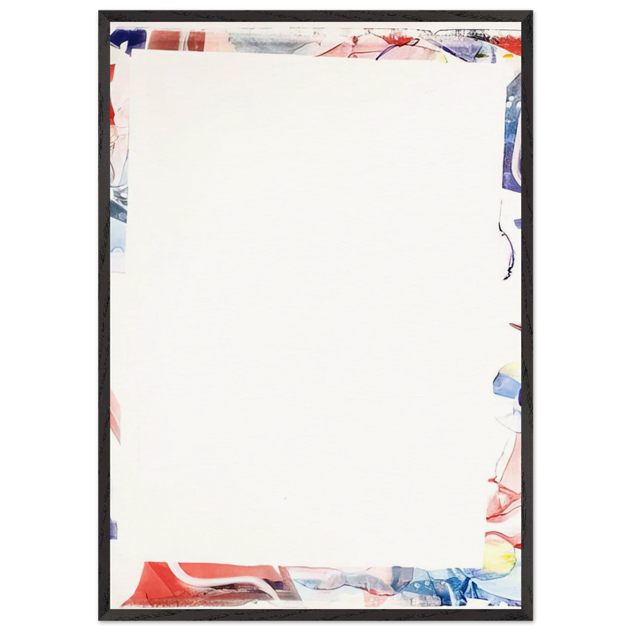 Untitled  SFM66-03  - Sam Francis 70x100 cm / 28x40 inches Framed Art Print – Black Wooden Frame