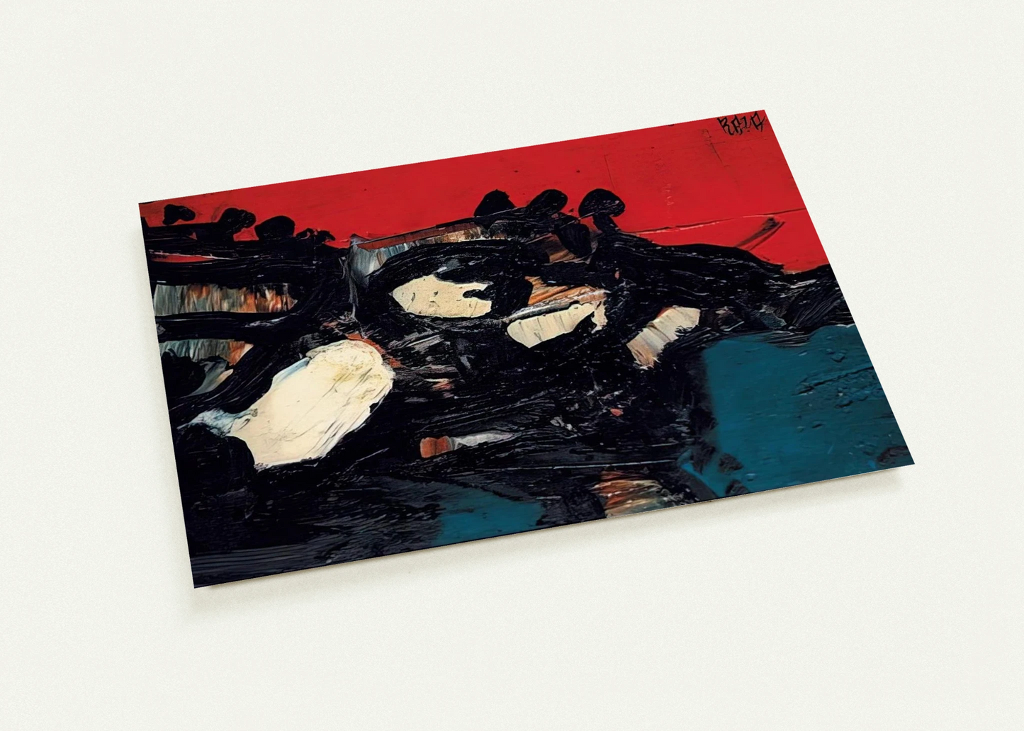 Ciel Rouge Sur Le Lac - 1961 By S. H. Raza Pack of 10 Post Cards | S. H. Raza Post Cards | A6 (10.5 x 14.8 cm) - 4.1 x 5.8 inches