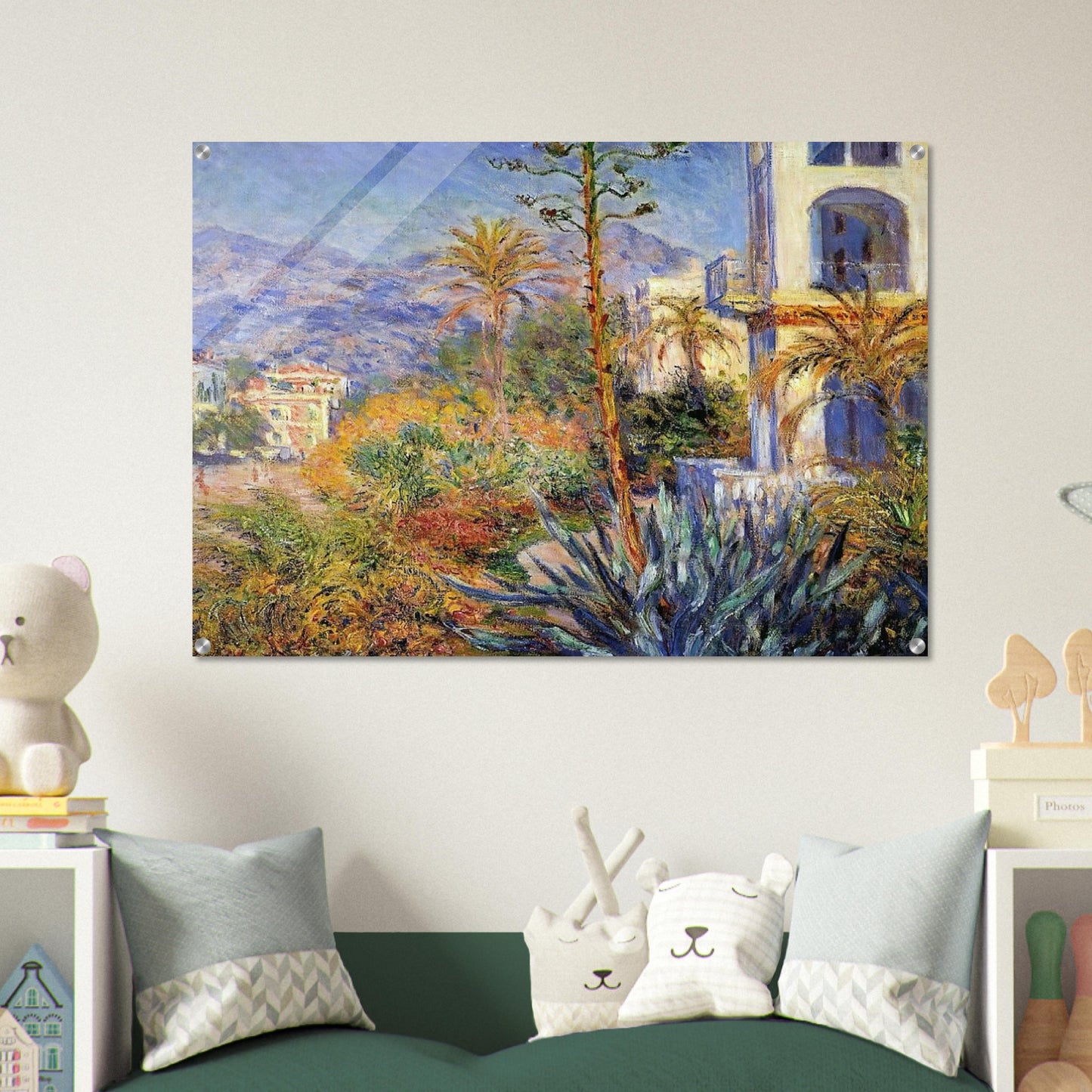 Villas at Bordighera - claude monet Acrylic Print - 70x100 cm / 28x40″ inches