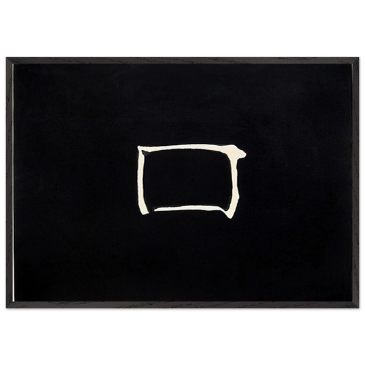 Work - 1971 - Jiro Yoshihara Framed Art Print – Black Wooden Frame - Default Title - -Framed Art Print