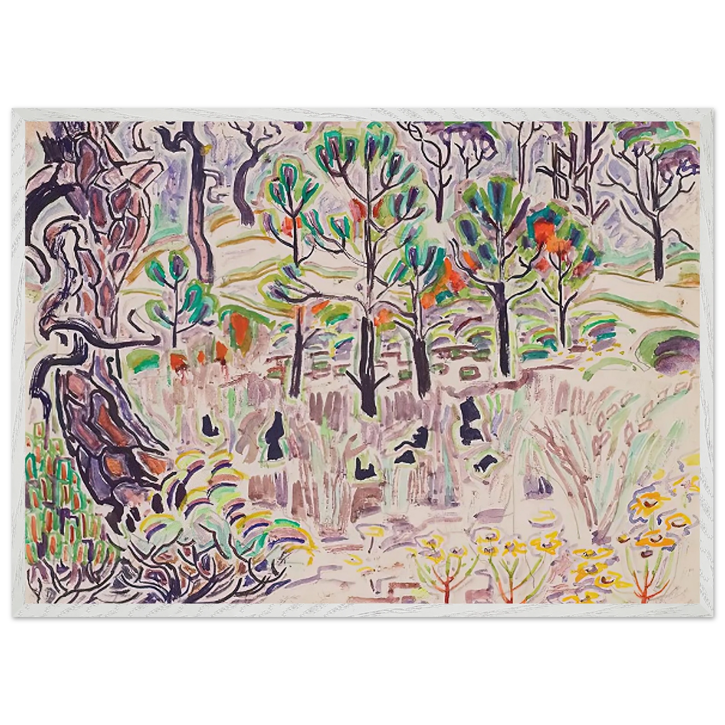 Walter Inglis Anderson - Walter Anderson Wall art - A1 (59.4 x 84.1  cm) - Premium Wooden Framed Poster With Fine Art Paper - White frame