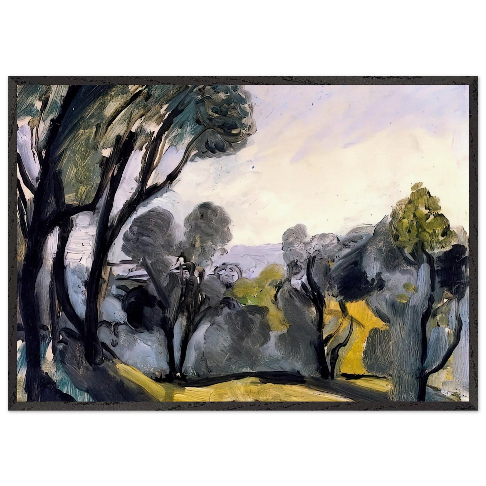 LANDSCAPE WITH OLIVE TREES 1918 - Henri Matisse Framed Art Print – Black Wooden Frame - Default Title - -Framed Art Print