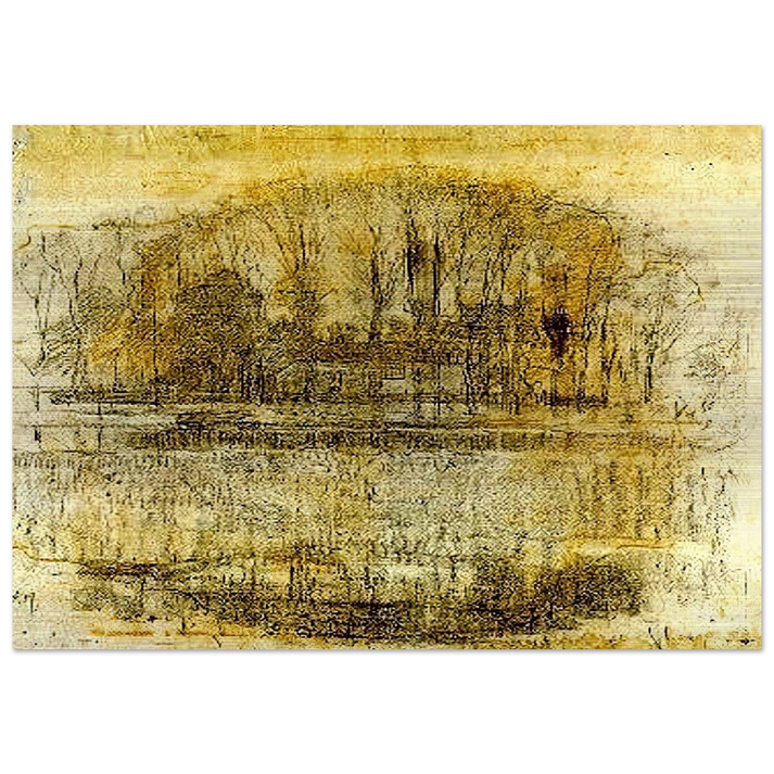 Geinrust Farm, Compositional Study - Piet Mondrian Brushed Aluminum Print - 70x100 cm / 28x40 inches | Piet Mondrian Aluminum Print | Piet Mondrian Prints