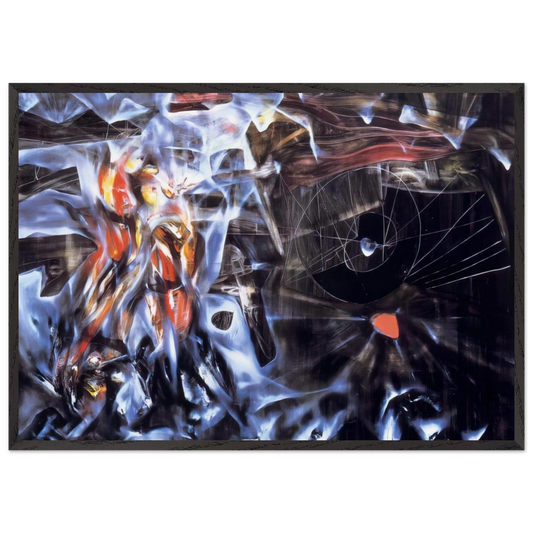 DISASTERS OF MYSTICISM - Roberto Matta Framed Art Print – Black Wooden Frame - Default Title - -Framed Art Print