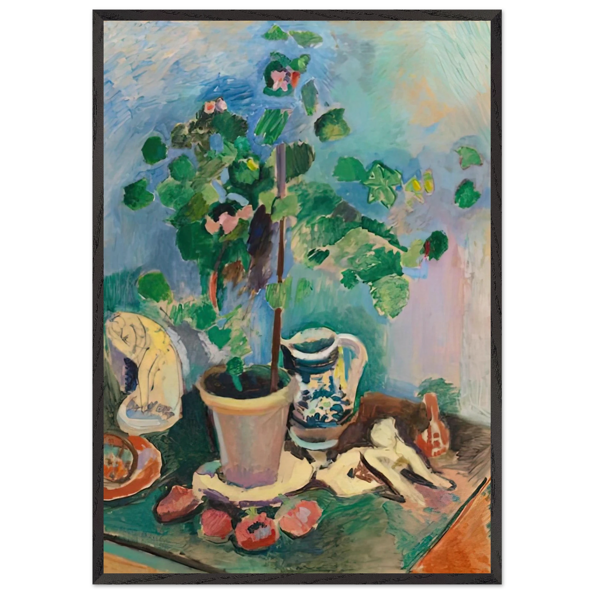 THE GERANIUM 1906 - Henri Matisse Framed Art Print – Black Wooden Frame - Default Title - -Framed Art Print