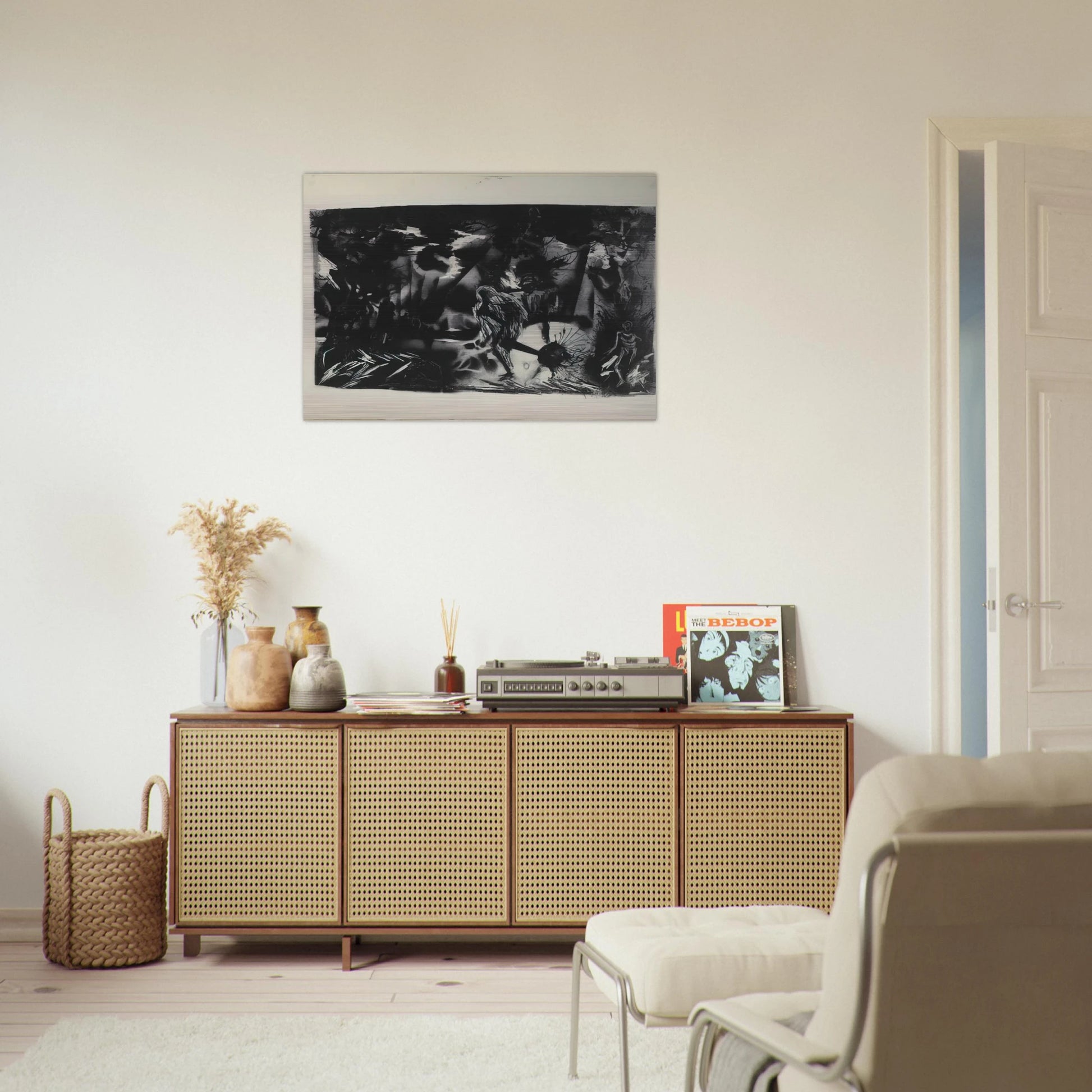 FIGURES IN A LANDSCAPE - Jackson Pollock Brushed Aluminum Print - 70x100 cm / 28x40 inches | Jackson Pollock Aluminum Print | Jackson Pollock Prints