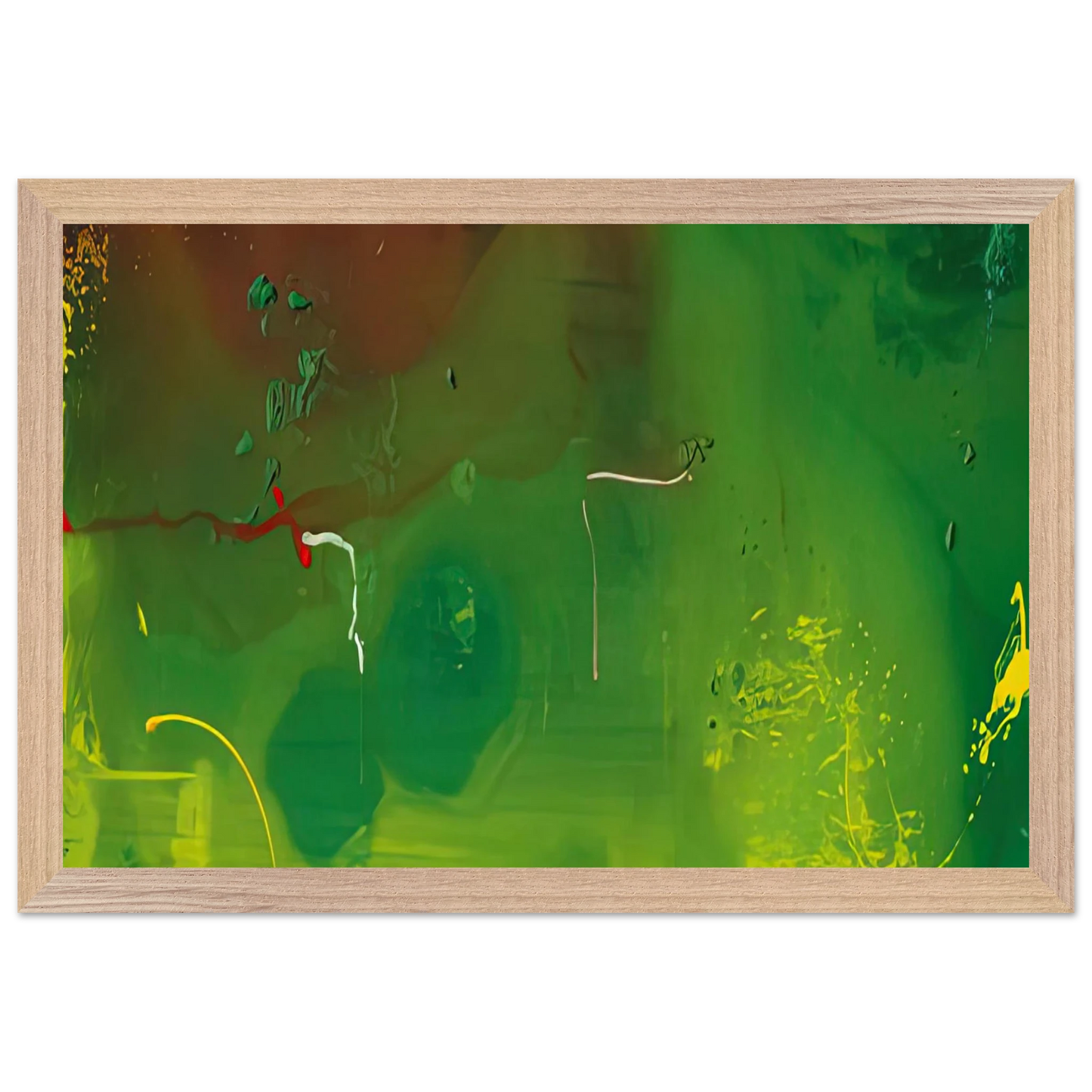 Helen Frankenthaler - Petroglyphs, 1990- Wall Art - 30x40 cm / 12x16 inches - Premium Wooden Framed Poster With Fine Art Paper - White frame