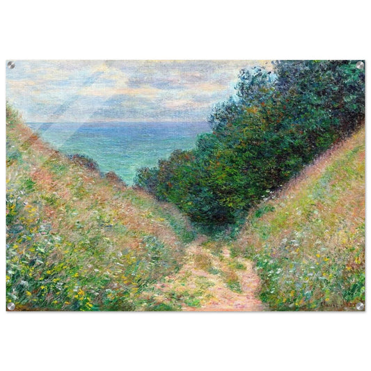 Path at La Cavee, Pourville - claude monet Acrylic Print - 70x100 cm / 28x40″ inches