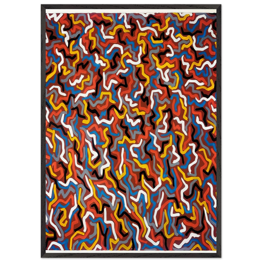 Squiggles - Sol LeWitt Framed Art Print – Black Wooden Frame - Default Title - -Framed Art Print
