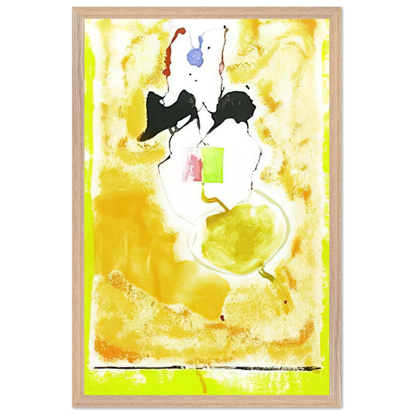 Helen Frankenthaler - Solar Imp - 2001 Wall art - 27x35 cm / 11x14 inches - Premium Wooden Framed Poster With Fine Art Paper - Wood frame