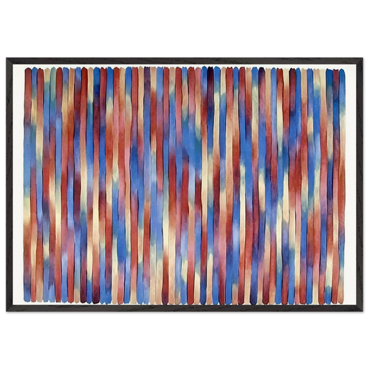 Banjo - 1981 - Gene Davis Framed Art Print – Black Wooden Frame - Default Title - -Framed Art Print