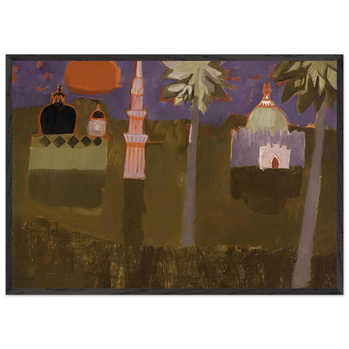 Minorets - 1968 - Mary Fedden 70x100 cm / 28x40 inches Framed Art Print – Black Wooden Frame