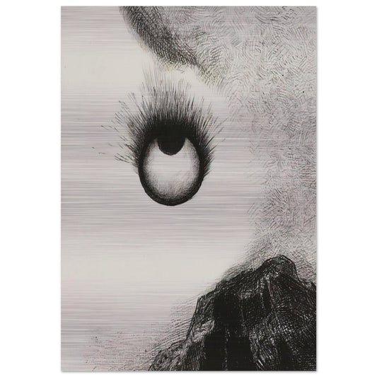 EVERYWHERE EYEBALLS ARE AFLAME 1888 - Odilon Redon Brushed Aluminum Print - 70x100 cm / 28x40 inches | Odilon Redon Aluminum Print | Odilon Redon Prints