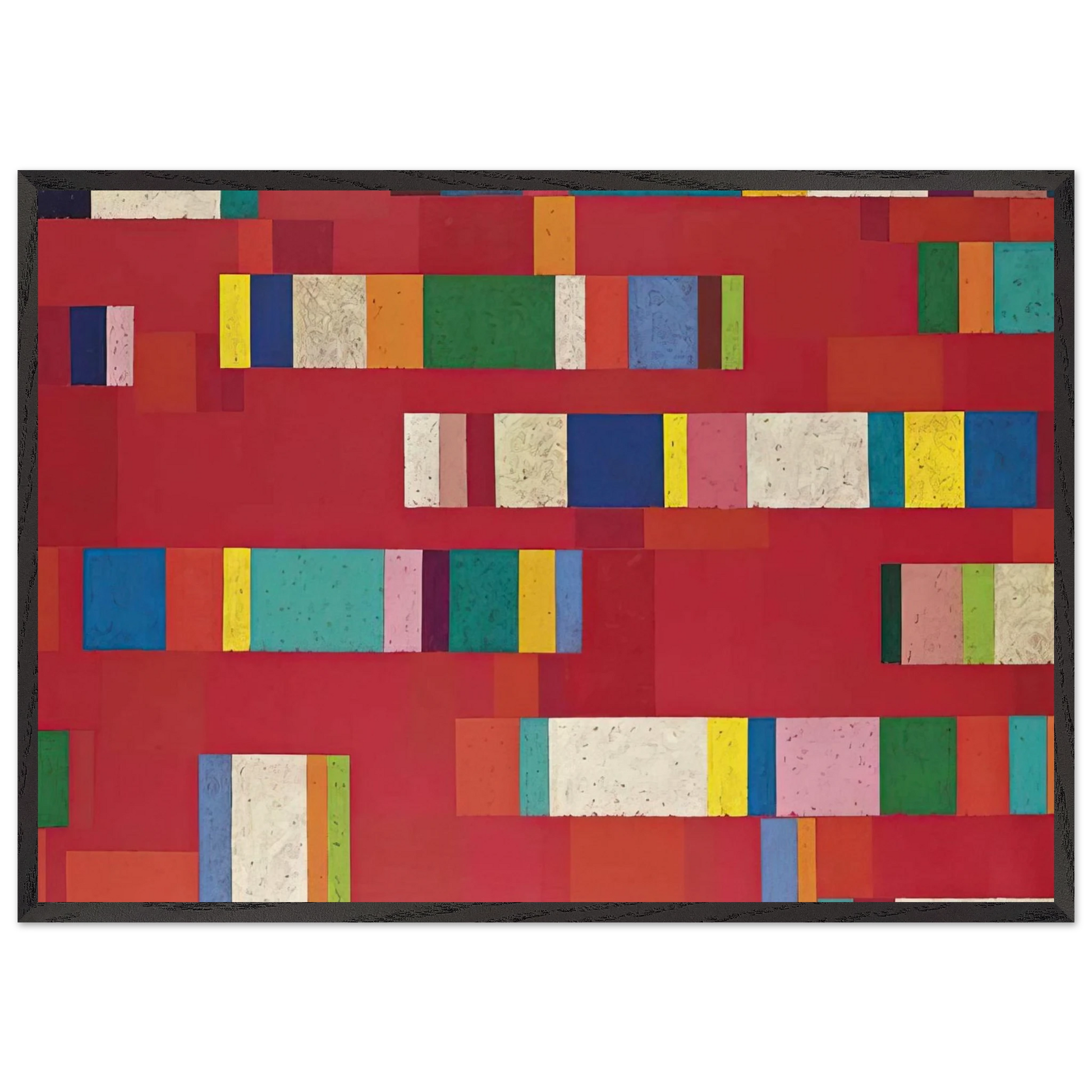 Rosso Perugino - 1979 - Piero Dorazio Framed Art Print – Black Wooden Frame - Default Title - -Framed Art Print