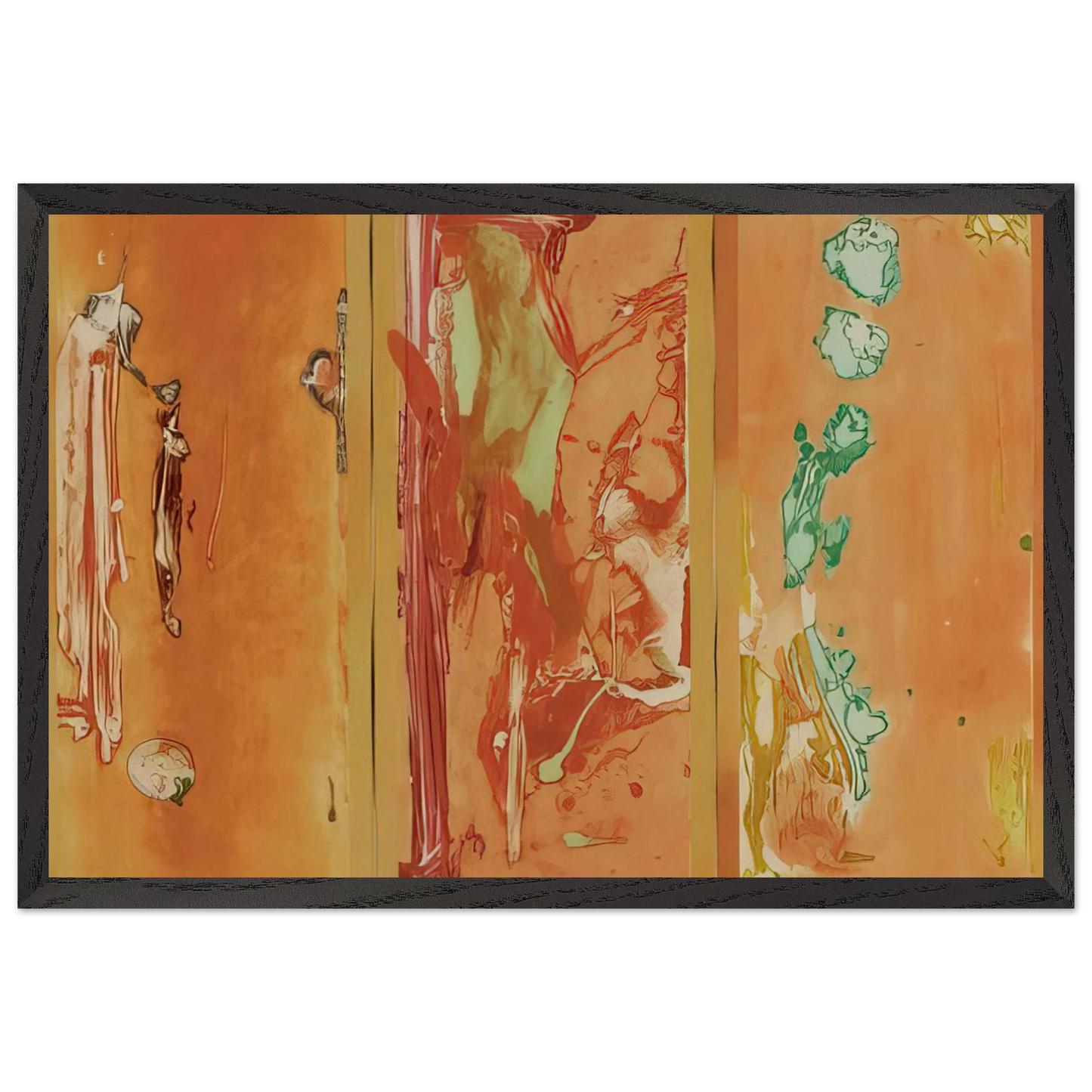 Helen Frankenthaler - Gateway - 1988 Wall art - 13x18 cm / 5x7 inches - Premium Wooden Framed Poster With Fine Art Paper - White frame