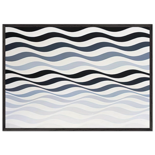 ARREST 3 1965 - Bridget Riley Framed Art Print – Black Wooden Frame - Default Title - -Framed Art Print