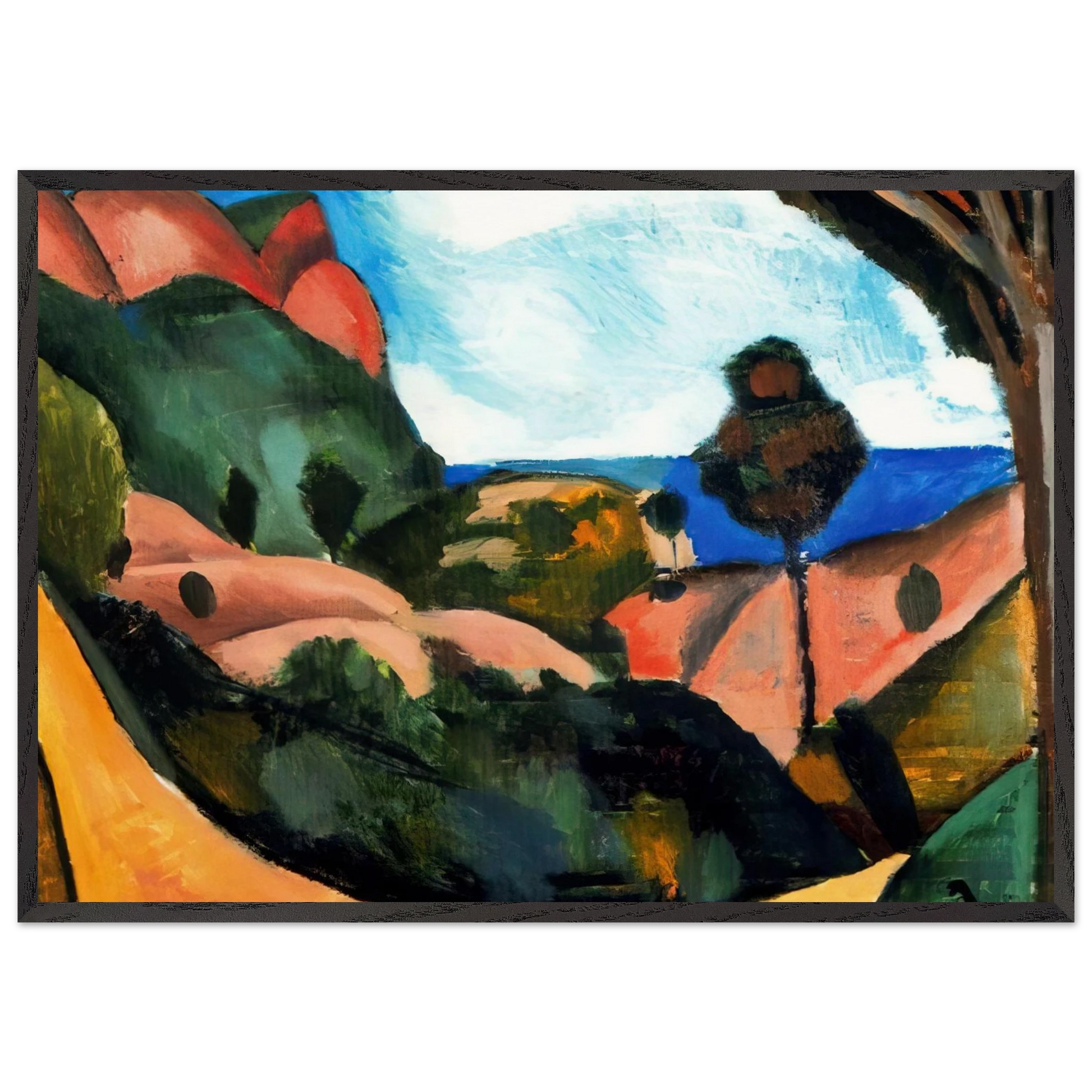 LANDSCAPE 1907 - Andre Derain Framed Art Print – Black Wooden Frame - Default Title - -Framed Art Print
