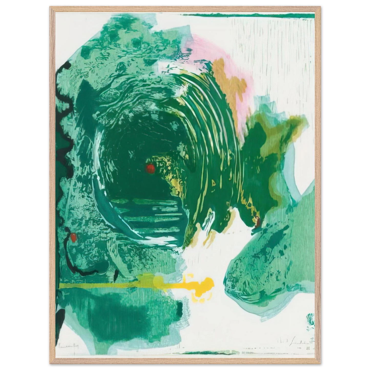 Helen Frankenthaler - Radius - 1993 Wall art - 60x80 cm / 24x32 inches - Premium Wooden Framed Poster With Fine Art Paper - Wood frame