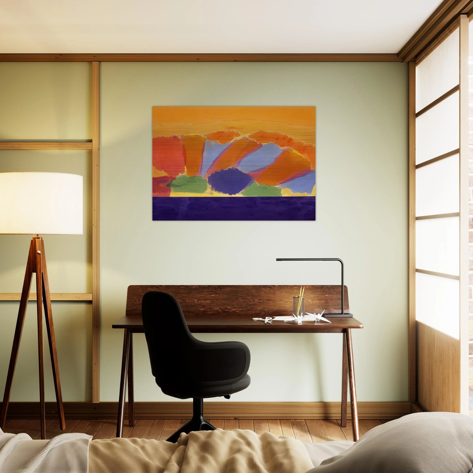 Uriel - 1978 - Ronnie Landfield Brushed Aluminum Print - 70x100 cm / 28x40 inches | Ronnie Landfield Aluminum Print | Ronnie Landfield Prints