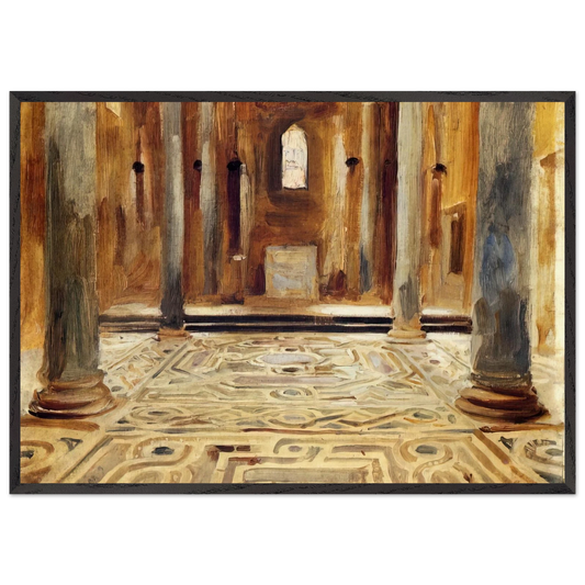 A Mosque Cairo - John Singer Sargent Framed Art Print – Black Wooden Frame - Default Title - -Framed Art Print