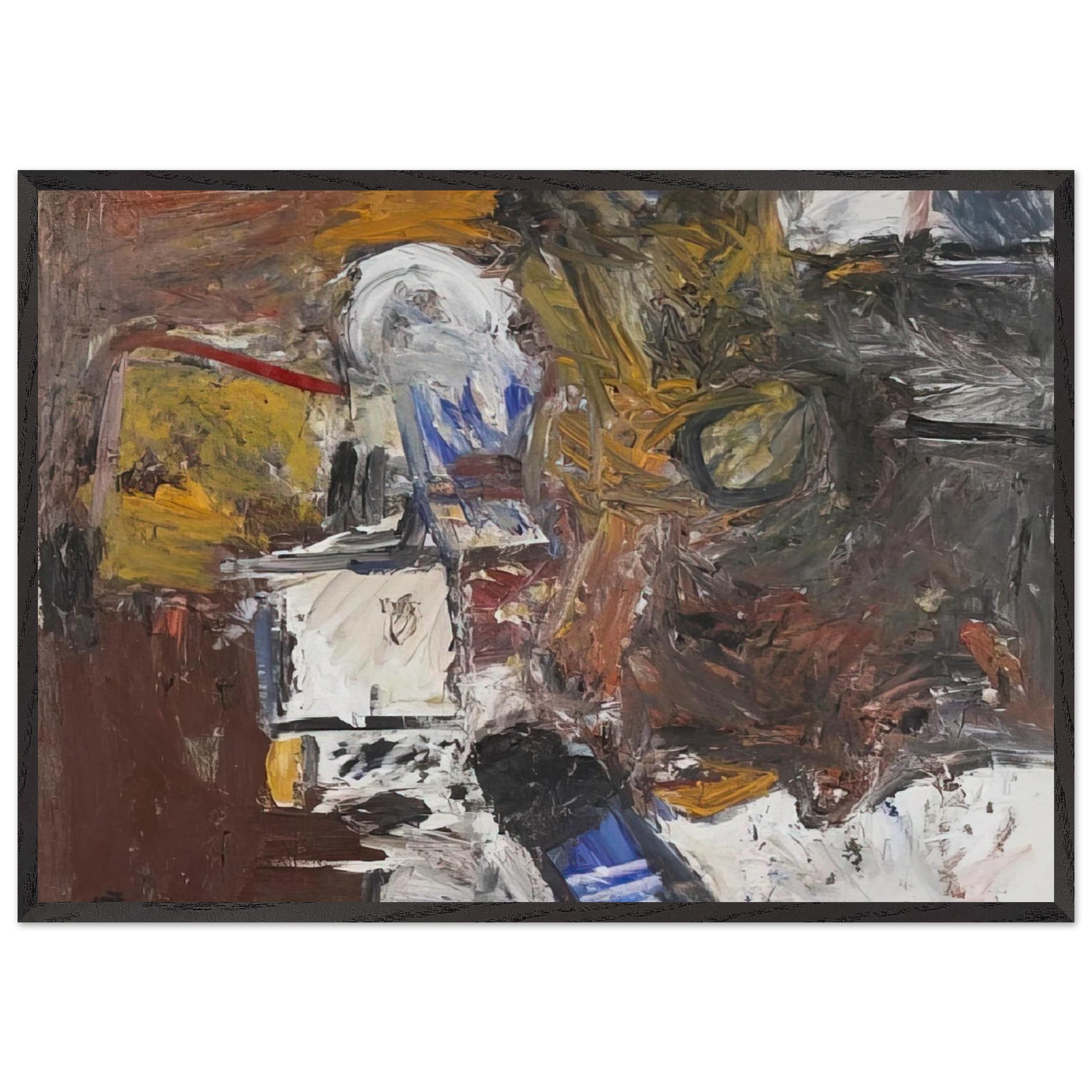 CARGO 1957 - Milton Resnick Framed Art Print – Black Wooden Frame - Default Title - -Framed Art Print