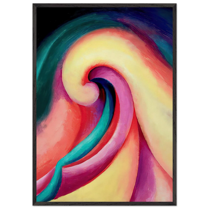 Series I No 3 - Georgia OKeeffe 70x100 cm / 28x40 inches Framed Art Print – Black Wooden Frame