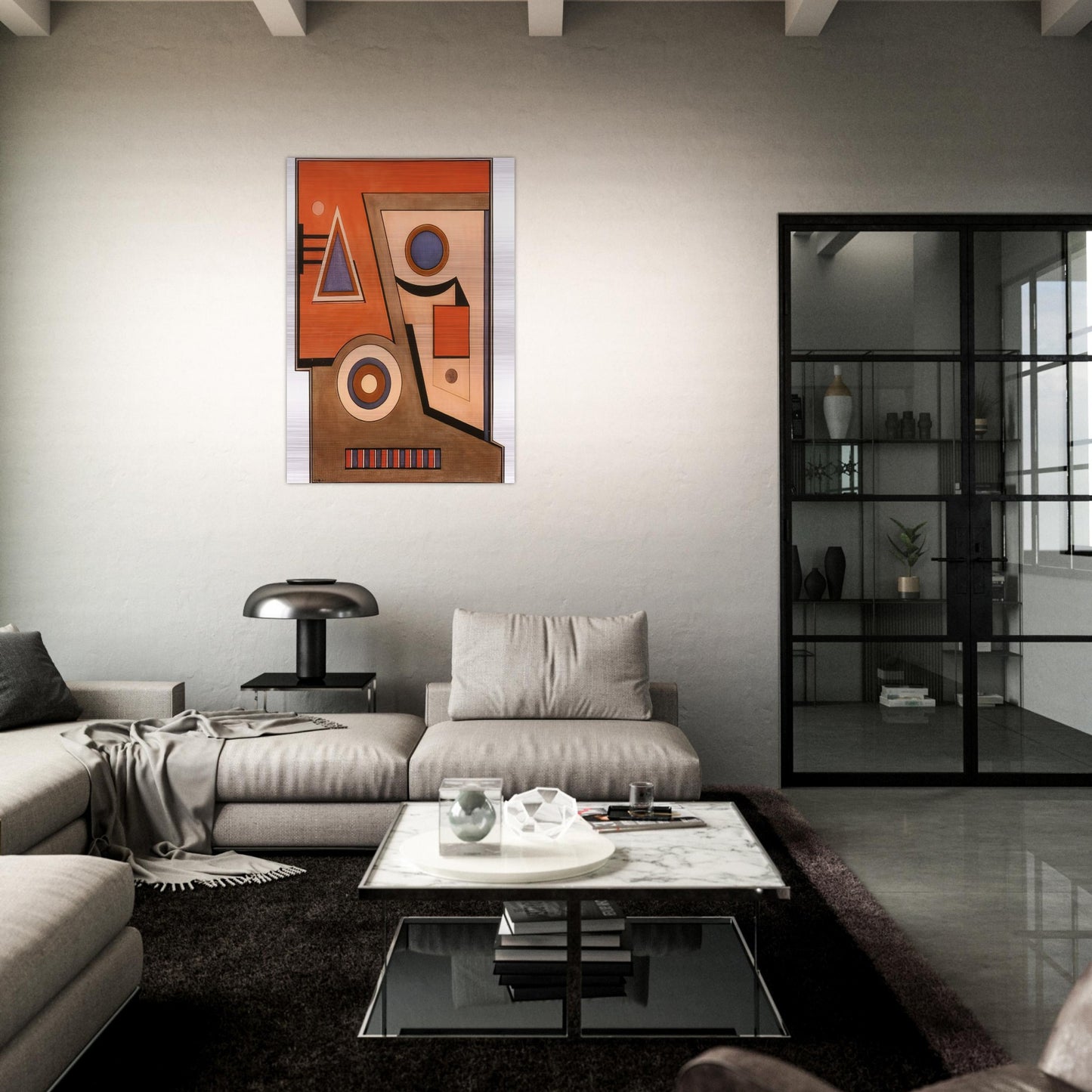 Almagro - Concretism - Carmelo Arden Quin Brushed Aluminum Print - 70x100 cm / 28x40 inches | Carmelo Arden Quin Aluminum Print | Carmelo Arden Quin Prints