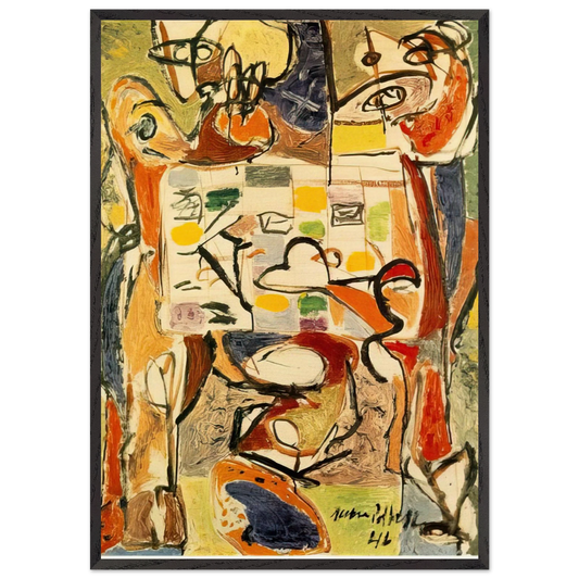 THE TEA CUP - Jackson Pollock Framed Art Print – Black Wooden Frame - Default Title - -Framed Art Print