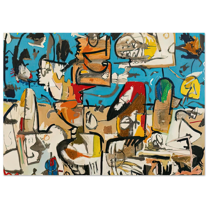 Helen Frankenthaler - Untitled, 1951- Wall Art - 28x40 inches / 70x70 cm - Canvas (Imperial)-canvas - -