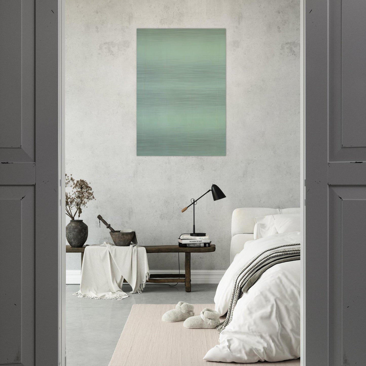 Transparent Green Sun-Box - 1970 - Theodoros Stamos Brushed Aluminum Print - 70x100 cm / 28x40 inches | Theodoros Stamos Aluminum Print | Theodoros Stamos Prints