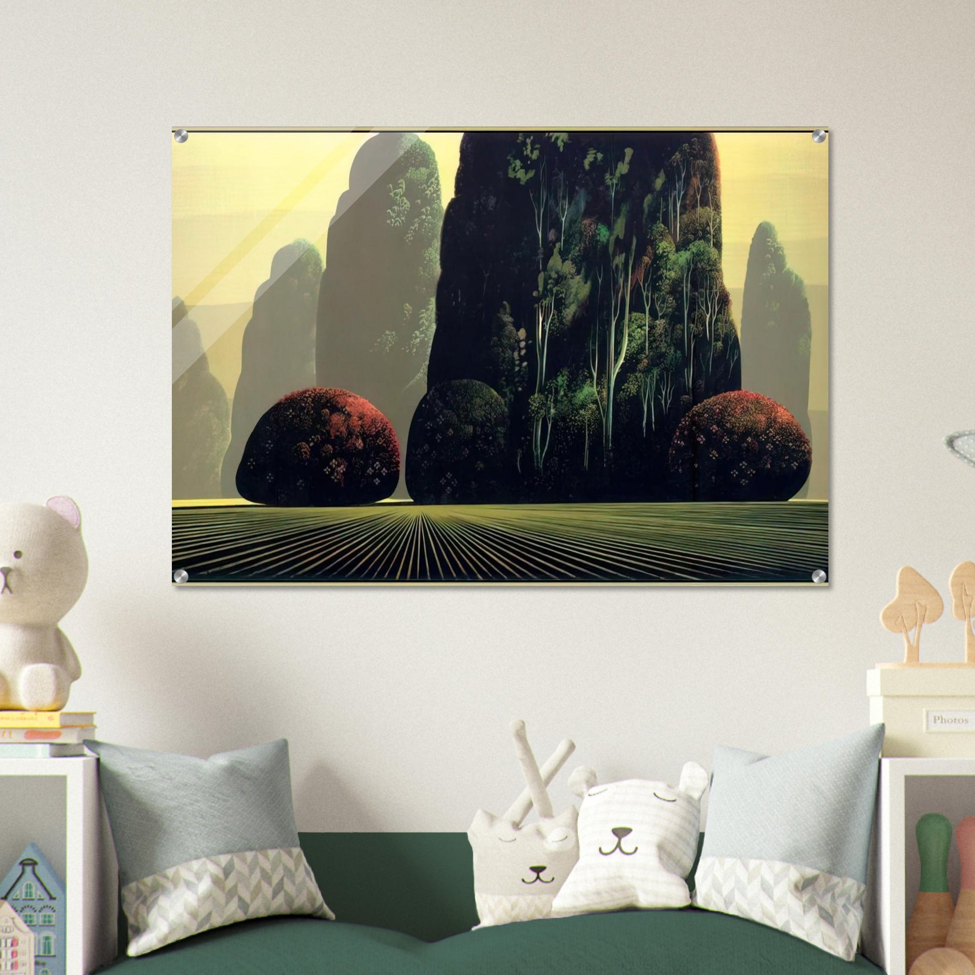 Autumn Eucalyptus - Eyvind Earle Acrylic Print - 70x100 cm / 28x40″ inches | Eyvind Earle Wall Art | Eyvind Earle Prints