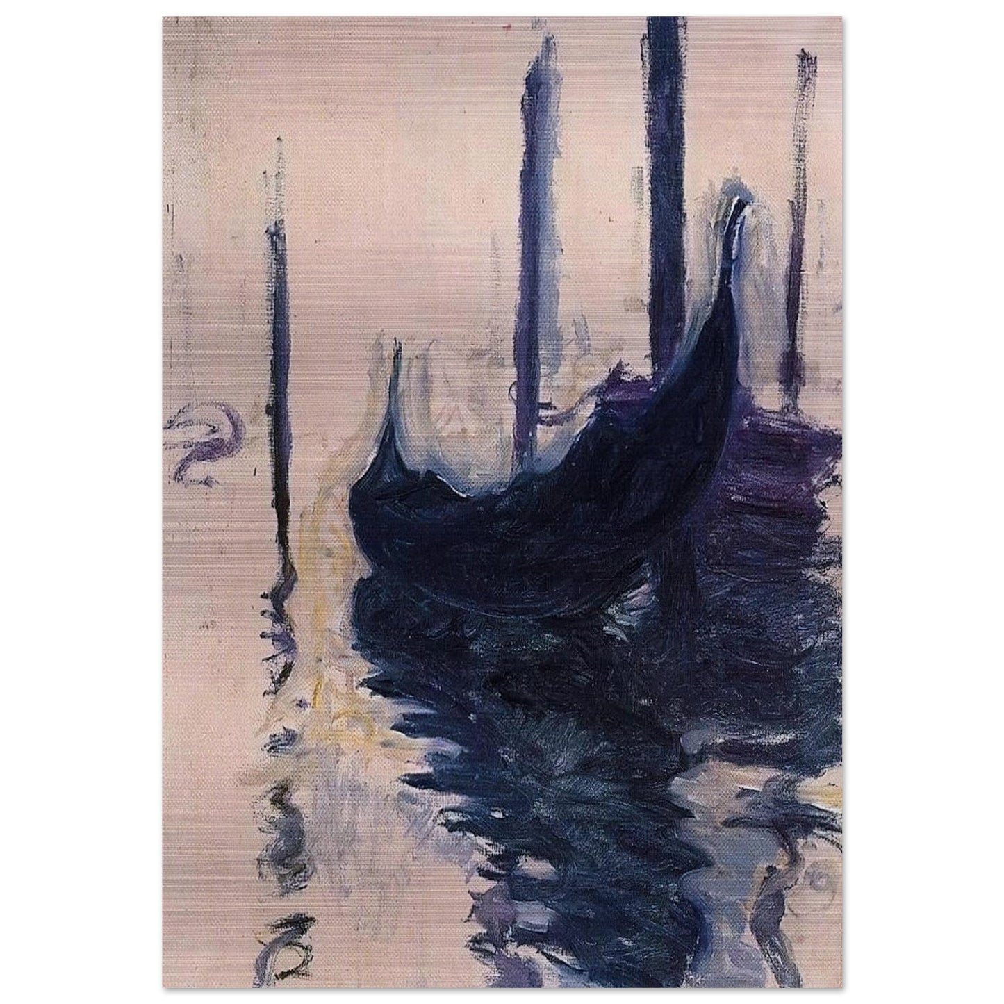 Gondola in Venice - claude monet Brushed Aluminum Print - 70x100 cm / 28x40 inches | claude monet Aluminum Print | claude monet Prints