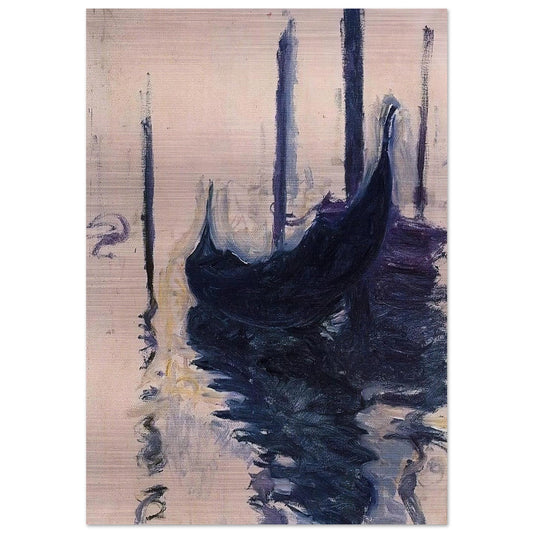 Gondola in Venice - claude monet Brushed Aluminum Print - 70x100 cm / 28x40 inches | claude monet Aluminum Print | claude monet Prints
