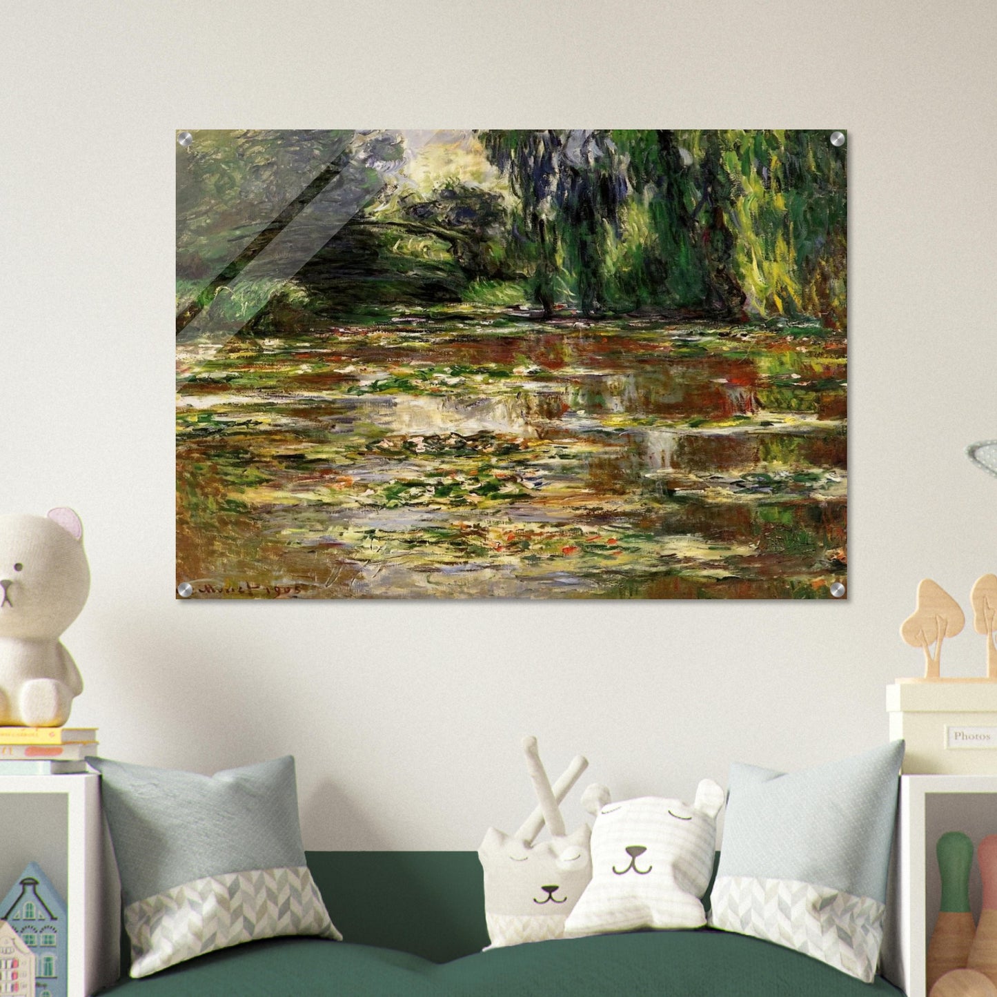 The Japanese Bridge The Bridge over the Water-Lily Pond - claude monet Acrylic Print - 70x100 cm / 28x40″ inches