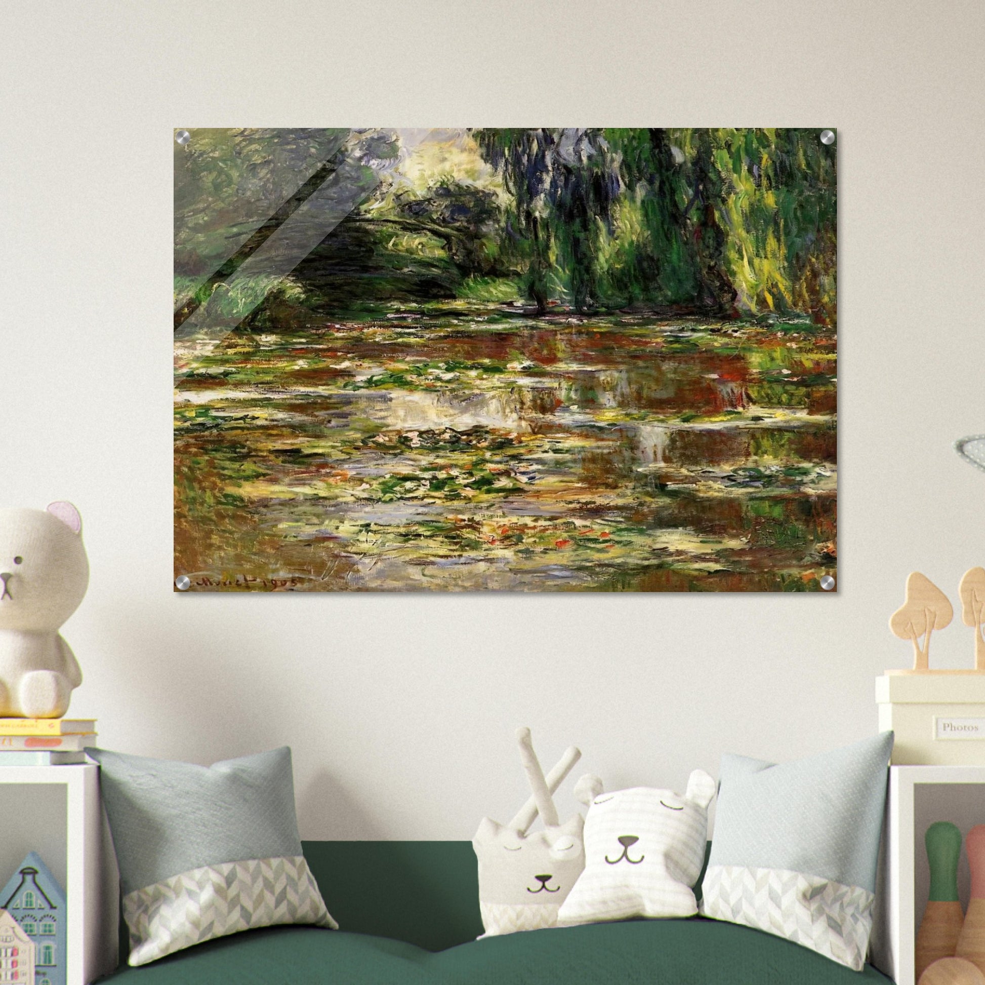 The Japanese Bridge The Bridge over the Water-Lily Pond - claude monet Acrylic Print - 70x100 cm / 28x40″ inches