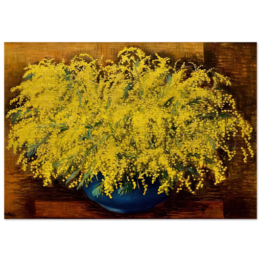 MIMOSAS 1939 - Moise Kisling Brushed Aluminum Print - 70x100 cm / 28x40 inches | Moise Kisling Aluminum Print | Moise Kisling Prints