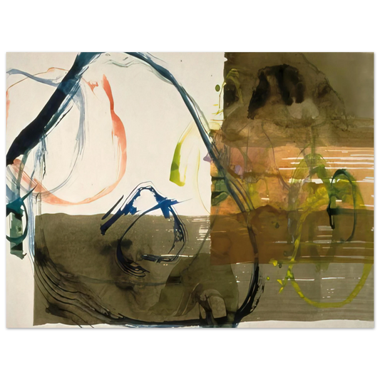 John Cage - New River Watercolor, Series I, #5 - 1988 Fine Art Poster - Default Title