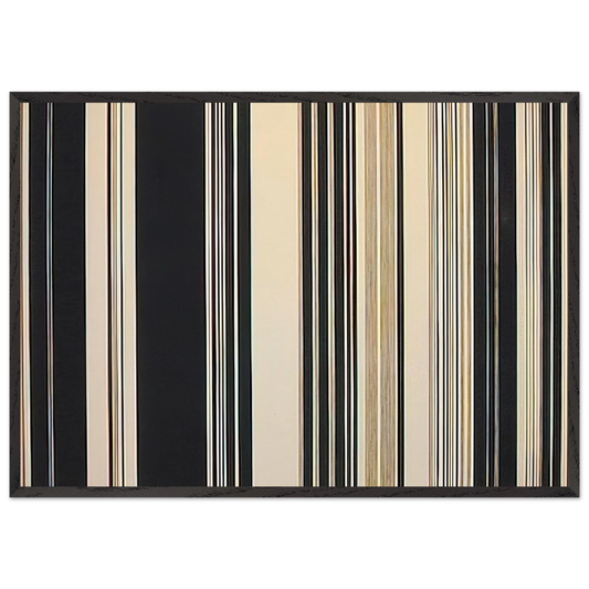 Black Panther - 1970 - Gene Davis 70x100 cm / 28x40 inches Framed Art Print – Black Wooden Frame