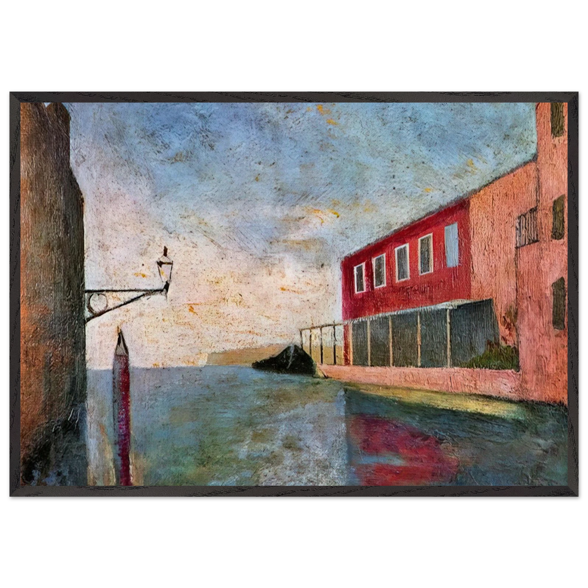 Untitled N19 - Carlo Carra Framed Art Print – Black Wooden Frame - Default Title - -Framed Art Print