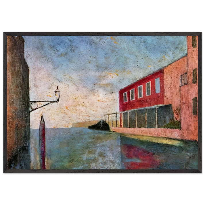 Untitled N19 - Carlo Carra 70x100 cm / 28x40 inches Framed Art Print – Black Wooden Frame