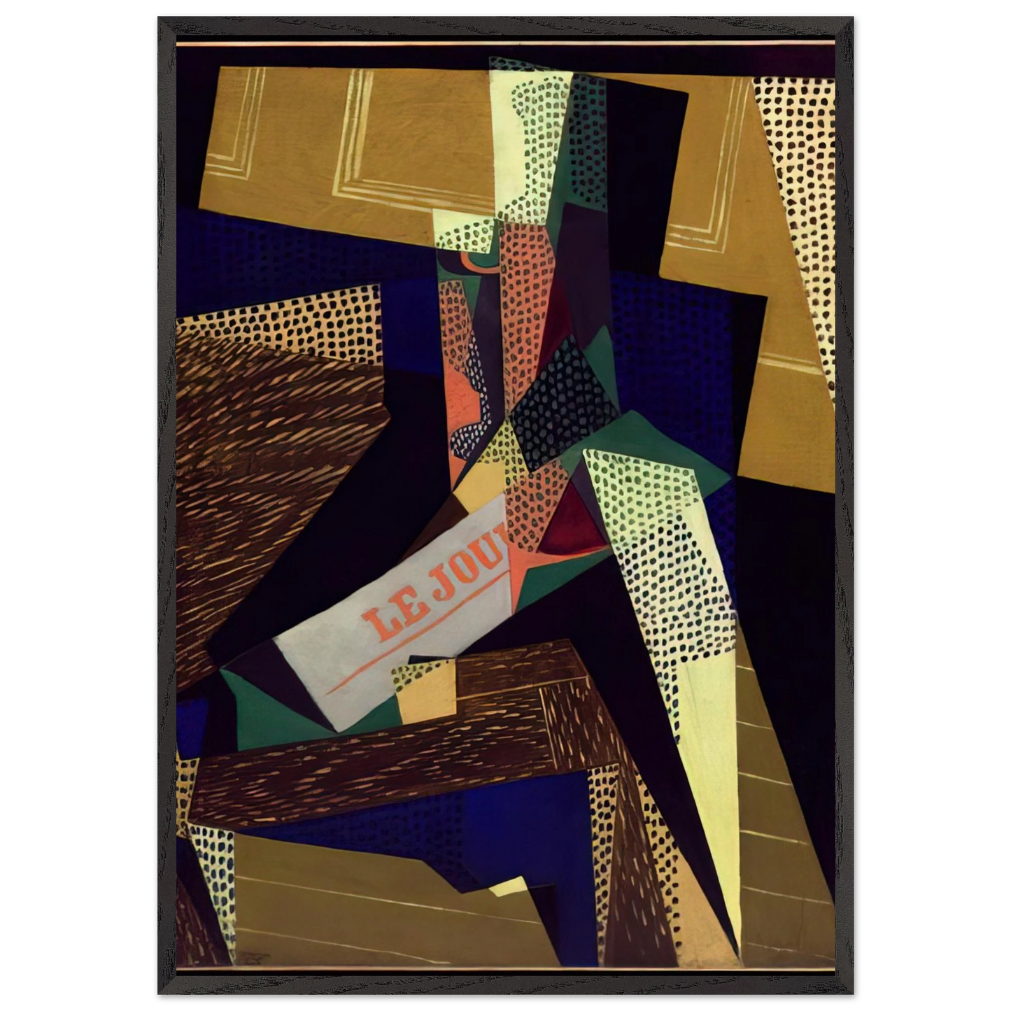 STILL LIFE 1916 - Juan Gris Framed Art Print – Black Wooden Frame - Default Title - -Framed Art Print