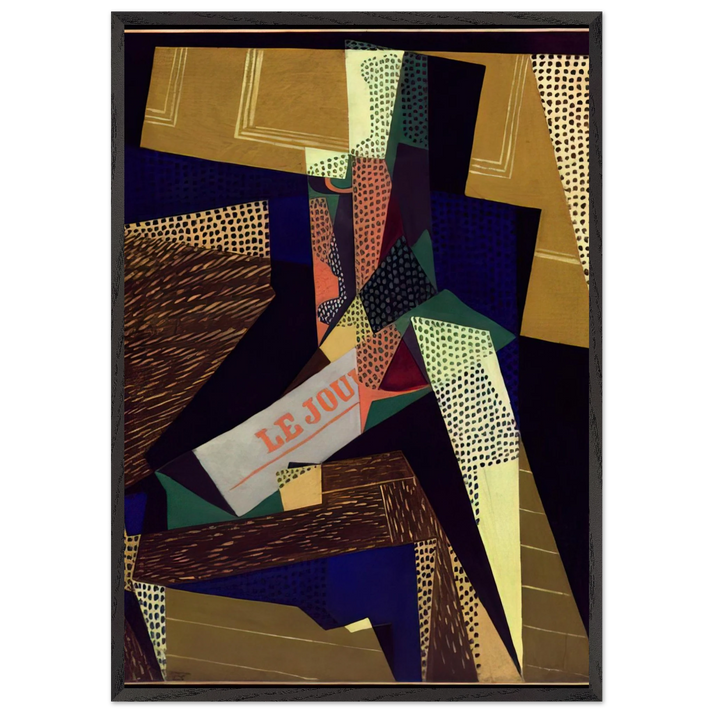 STILL LIFE 1916 - Juan Gris 70x100 cm / 28x40 inches Framed Art Print – Black Wooden Frame