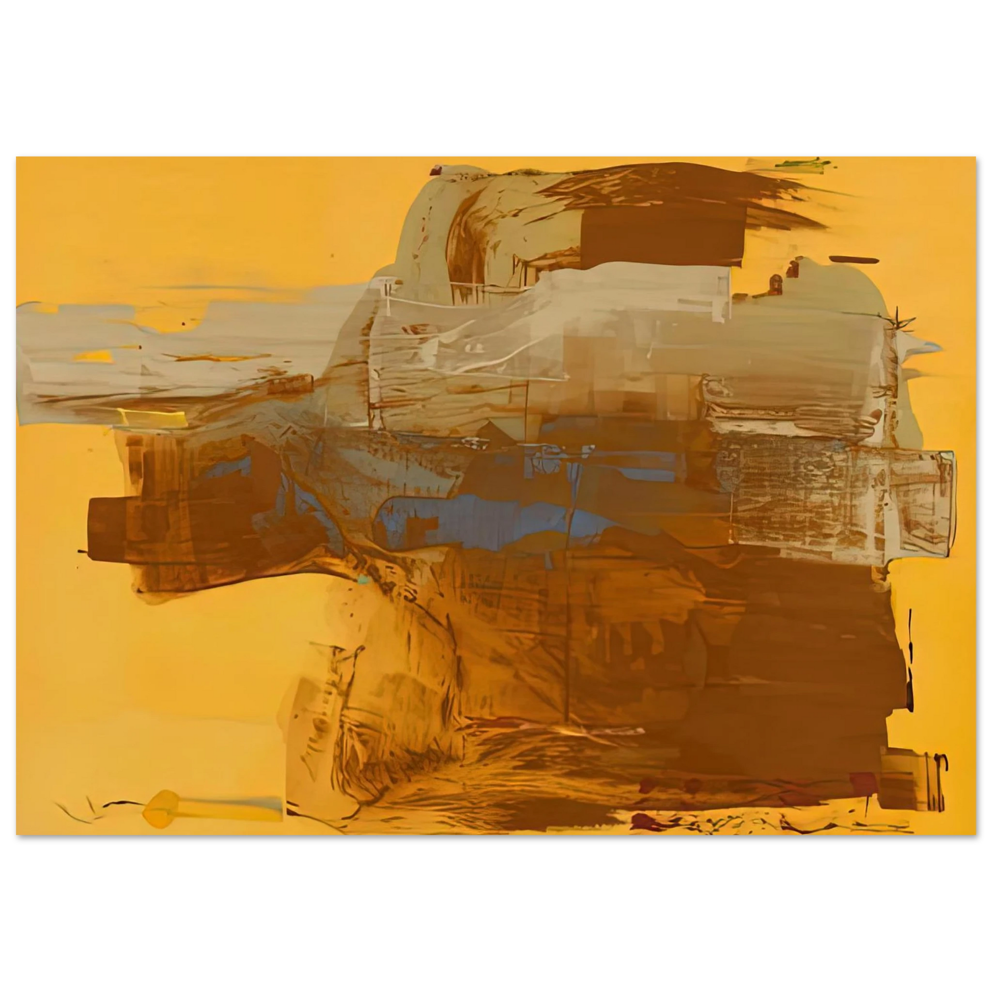 Helen Frankenthaler - Mineral Kingdom, 1976- Wall Art - 60x80 cm / 24x32 inches - Premium Wooden Framed Poster With Fine Art Paper - Black frame
