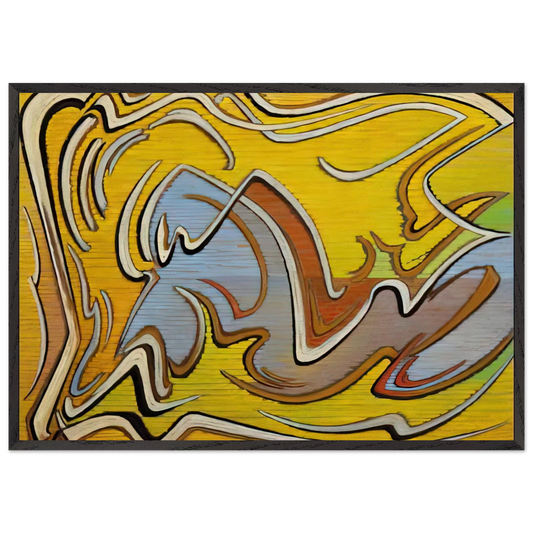 Calligraph Forming - 1958 - Lawren Harris Framed Art Print – Black Wooden Frame - Default Title - -Framed Art Print