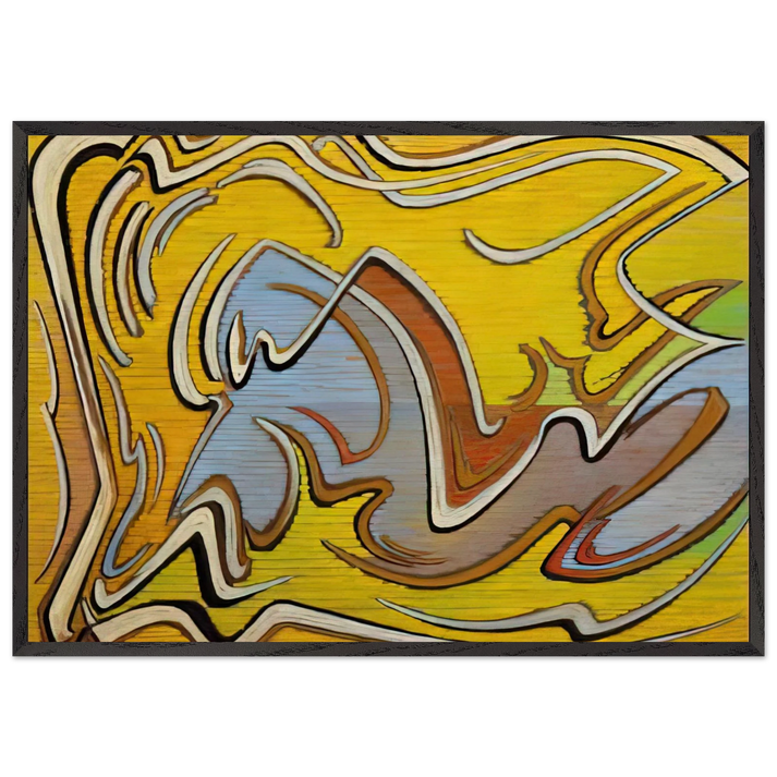 Calligraph Forming - 1958 - Lawren Harris 70x100 cm / 28x40 inches Framed Art Print – Black Wooden Frame