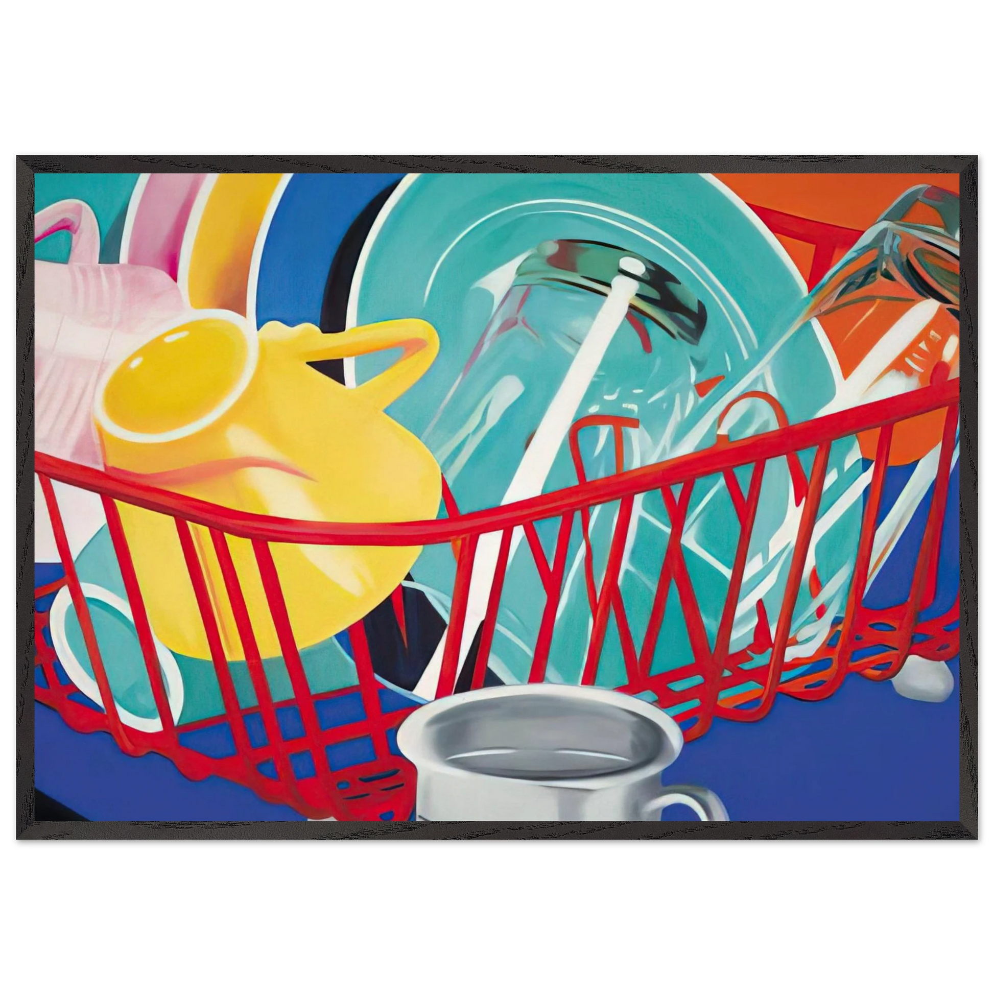 Dishes - James Rosenquist Framed Art Print – Black Wooden Frame - Default Title - -Framed Art Print