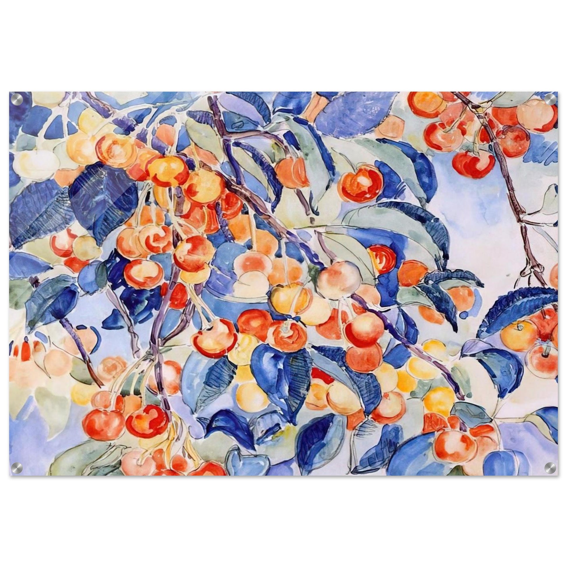 CHERRIES - Theo van Rysselberghe Acrylic Print - 70x100 cm / 28x40″ inches